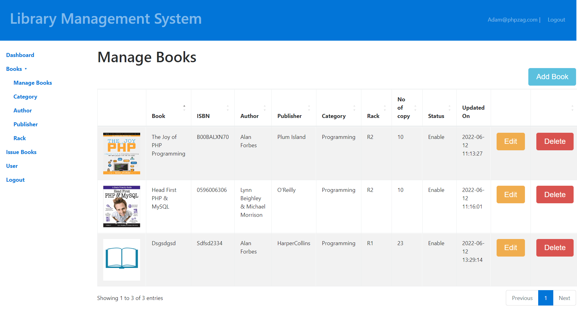 Library Management System With Php Mysql Phpzag