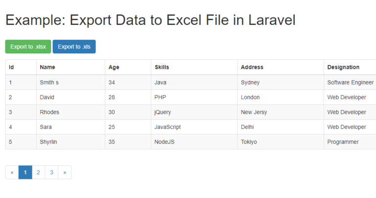 Export Data To Excel File In Laravel Phpzagcom 2879